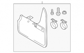 Mudguard front left VW Touareg 11-17