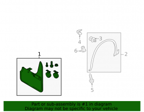 Mudguard front left VW Touareg 11-17