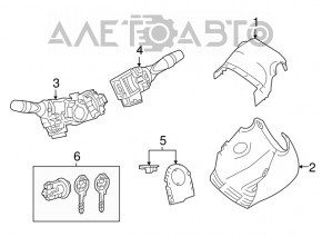 Left steering column switch Toyota Camry v55 15-17 usa broken mount