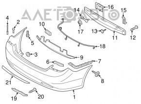 Hyundai Sonata 11-13 Rear Bumper Absorber