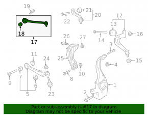 Upper control arm, front left, Audi A4 B9 17-25