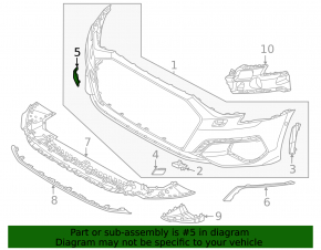 Audi A3 22-24 Front Bumper Tow Hook Cap