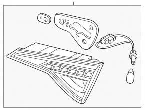 Left LED interior trunk lid light for Hyundai Sonata 15-17