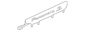 Door sill insert rear left Porsche Panamera 13-16 carbon, GTS without illumination