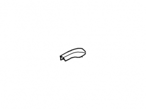 Rear left longitudinal railing trim Ford Explorer 11-15 pre-rest black, scratches