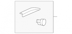 Rear left longitudinal railing trim Ford Explorer 11-15 pre-rest black, scratches