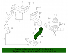 Battery Cooling Duct Center Left Lincoln MKZ 13-20 Hybrid