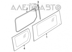 Rear left fixed glass window for Ford Transit Connect MK2 13-18