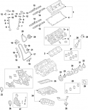 Left cylinder head assembly Toyota Highlander 20-22 3.5