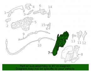 Front right door lock for Mercedes CLA 14-19