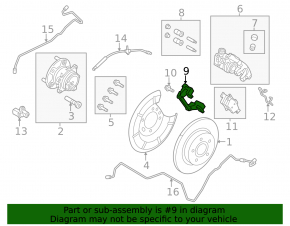 Rear left caliper bracket Ford C-max MK2 13-18 rusty