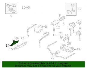 Audi A6 C7 12-18 Trunk Lid Lock Bracket