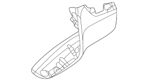 Left front panel trim for Audi A6 C8 19-24, dark gray, with trims, with backlighting