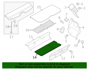 Trunk floor Mini Cooper F56 3d 14-24