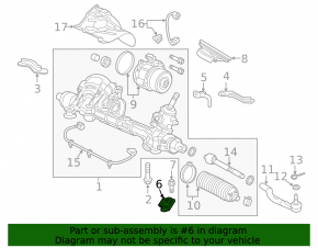 Steering rack bracket front left Honda Insight 19-22