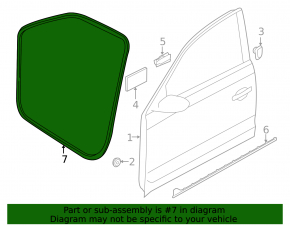 Front right door seal for VW Passat b7 12-15 USA
