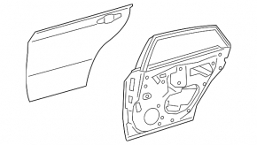 Door bare rear left Toyota Avalon 19-22