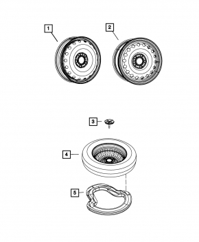 Foam under spare tire Jeep Grand Cherokee WK2 11-15