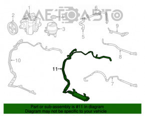 Low pressure hose power steering Dodge Journey 11- 3.6 under the radiator