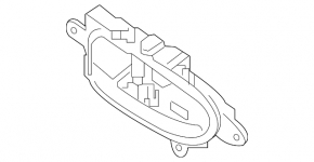 Door handle inner front left Nissan Murano z52 15- chrome