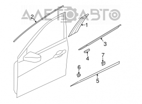 Hyundai Azera 12-17 front left side door trim