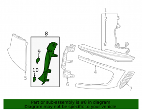 Kia EV6 22-24 right outer fender light trim