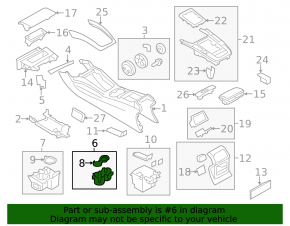 Cup holder for Audi Q5 8R 09-17, simple, brown