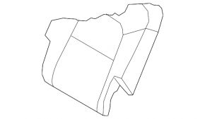 Left rear seat backrest for Audi Q5 8R 09-17, black leather, with armrest, with seat belt, dented