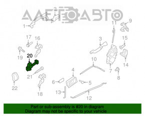 Door limiter rear left Ford Focus 08-11 usa