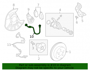 Brake hose rear left Toyota Venza 21- AWD
