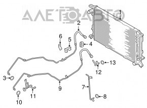 Automatic transmission cooling pipe outlet Porsche Macan 15-18 3.0T, 3.6T