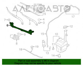 Windscreen wiper linkage with motor for Hyundai Azera 12-17