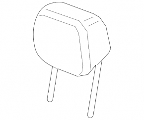 Rear left headrest, 2nd row, Porsche Cayenne 19-26, black leather