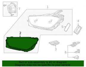 Headlight seal front left Mercedes W167 GLE 350 450 20-23