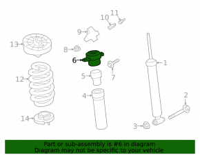 Rear left shock absorber support for Porsche Cayenne 19-26