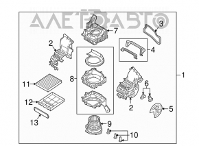Mazda CX-9 16-23 heater fan motor