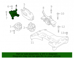 Right Engine Mount Bracket for BMW 2 Series G42 2023-2025 3.0L Twin-Turbo, RWD, With M4. RWD, With M4. AWD, 3.0L Twin-Turbo, AWD, 2023-2025