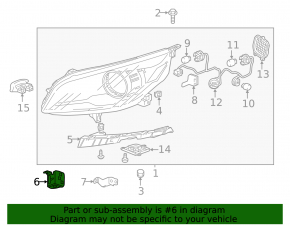 Bracket front headlight right Chevrolet Malibu 13-15 internal