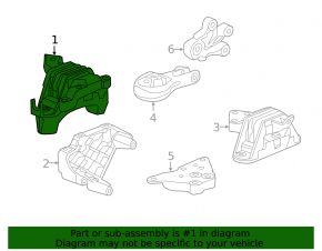 Right engine mount Chevrolet Volt 11-15