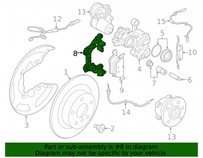 Rear left caliper bracket for BMW X1 F48 16-22 for 300/20mm