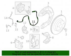 Brake pad wear sensor rear left BMW 3 G20 19-