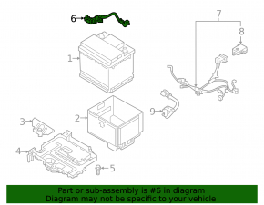 Negative terminal Kia Forte 4d 14-17