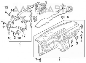 Under-torpedo pipe reinforcement VW Atlas 18-23