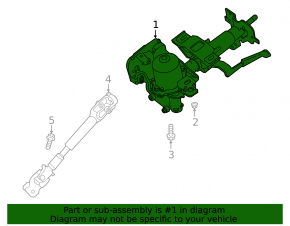 Electric power steering column Nissan Leaf 18-22 under 40 kWh