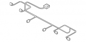 Wiring of the front bumper Audi A6 C7 12-15 prerest for parking sensors