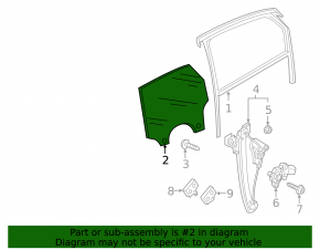 Glass of the rear right door Audi A6 C8 19 - triplex
