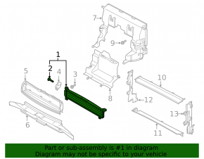 Lower radiator deflector blinds for the Audi E-Tron 19-23