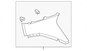 Upper right rear pillar trim for Audi Q8 19-25, rear, gray