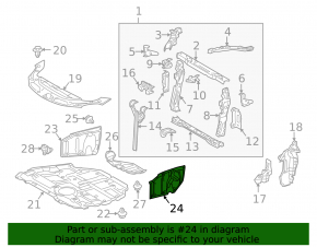 Engine protection side left Lexus CT200h 11-17