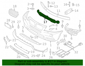BMW X3 F25 11-11 Front Bumper Absorber
